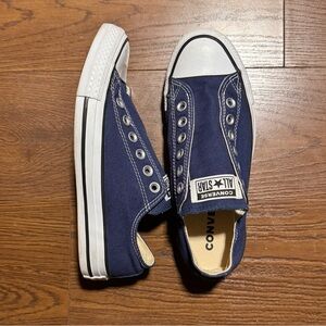 Converse Chuck Taylor All Star dark blue canvas slip-on sneakers